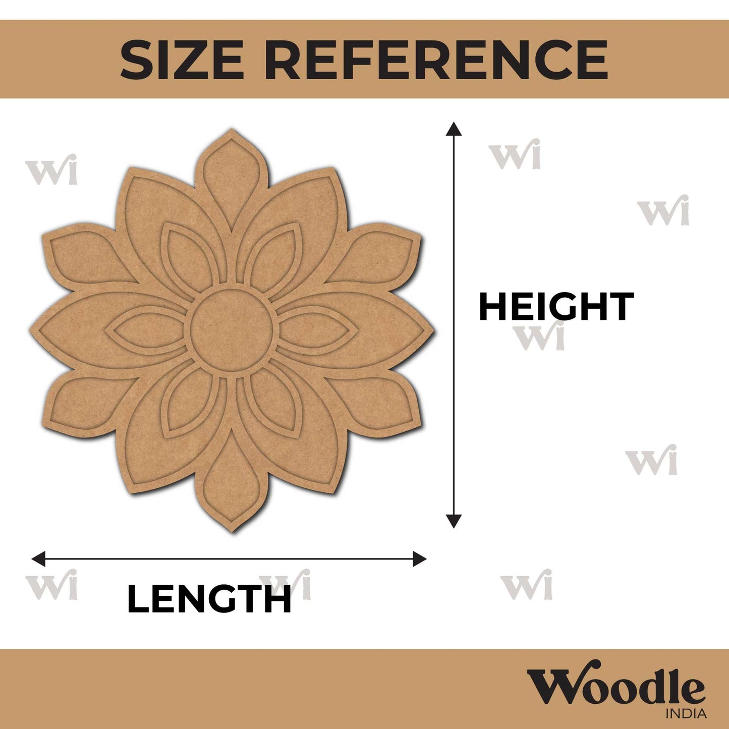 Mandala Reusable Rangoli Base MDF Design 5