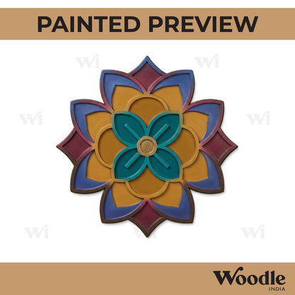 Mandala Reusable Rangoli Base MDF Design 7