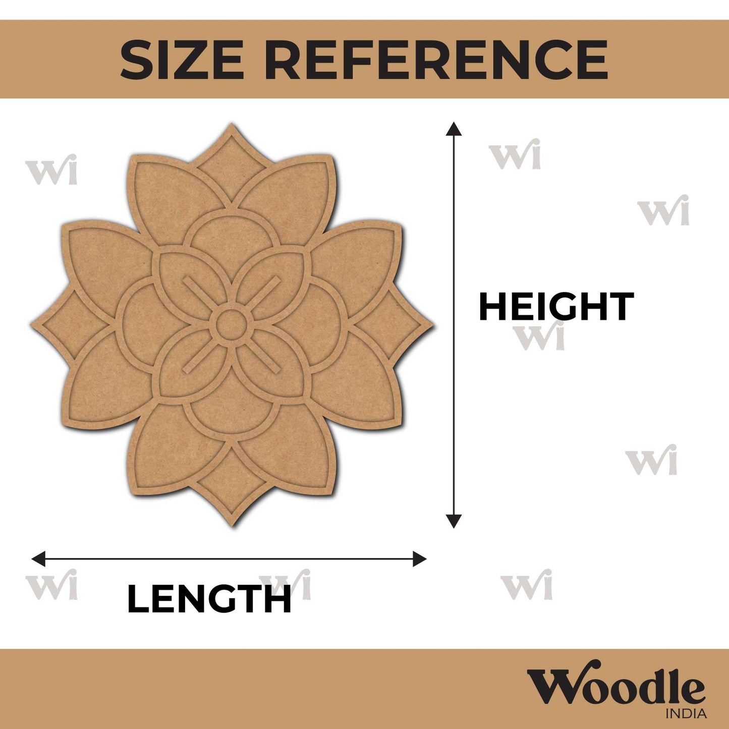 Mandala Reusable Rangoli Base MDF Design 7