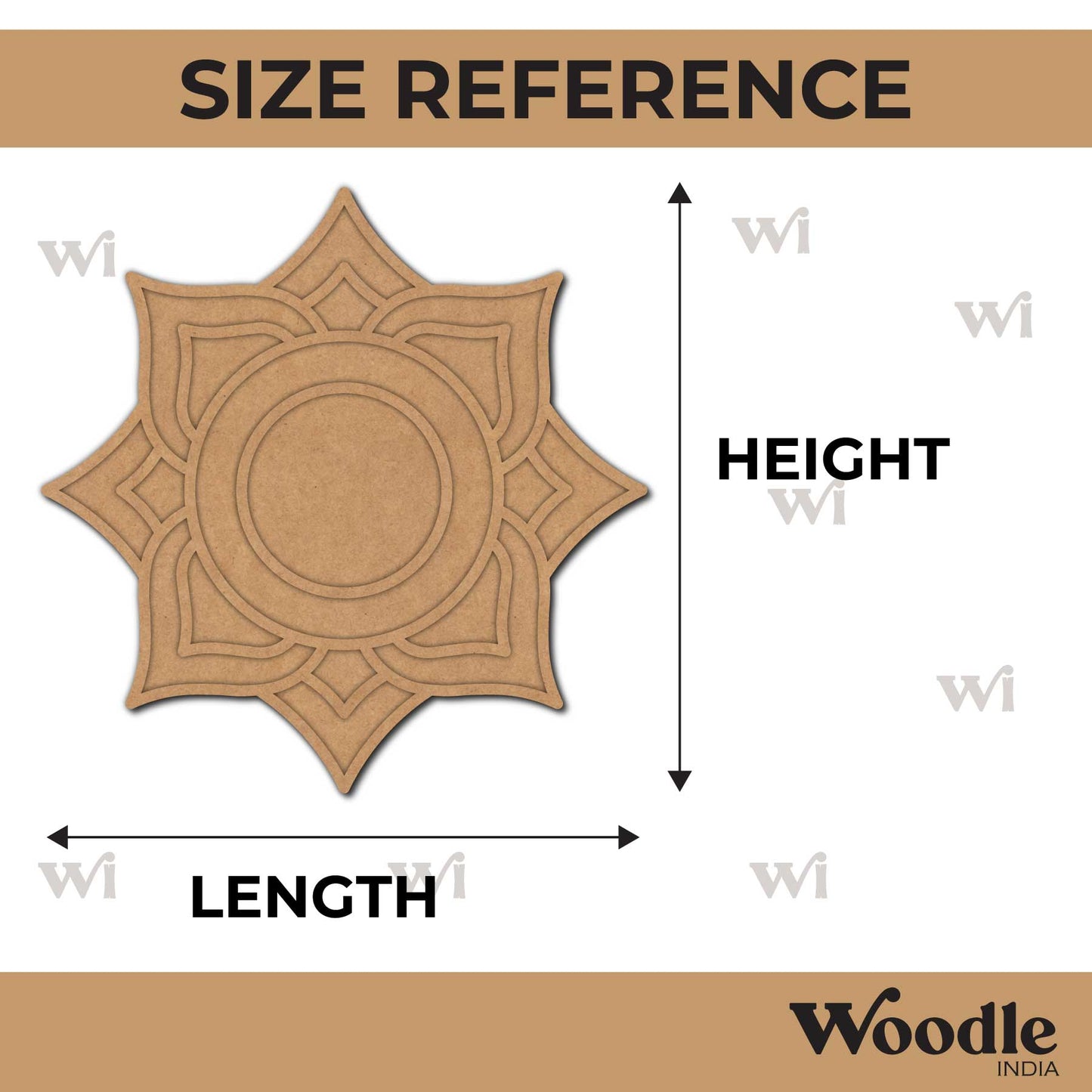 Mandala Reusable Rangoli Base MDF Design 8