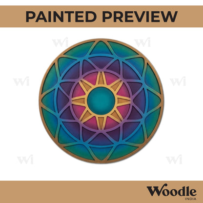 Mandala Reusable Rangoli Base MDF Design 9