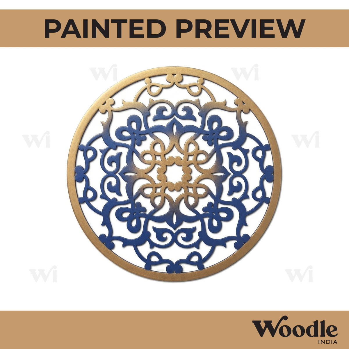 Mandala Round Base Cutout MDF Design 1