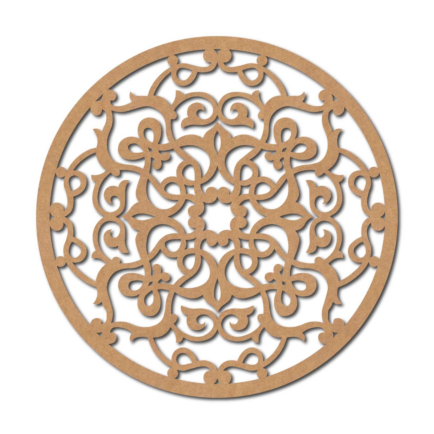Mandala Round Base Cutout MDF Design 1