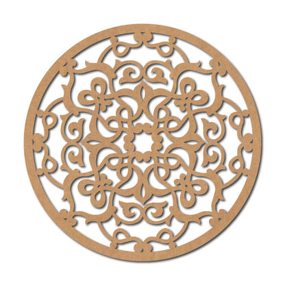 Mandala Round Base Cutout MDF Design 1