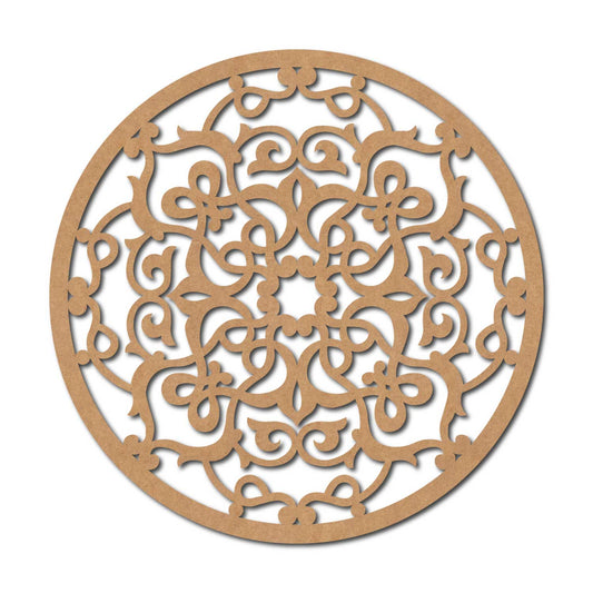 Mandala Round Base Cutout MDF Design 1