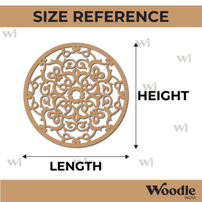 Mandala Round Base Cutout MDF Design 1