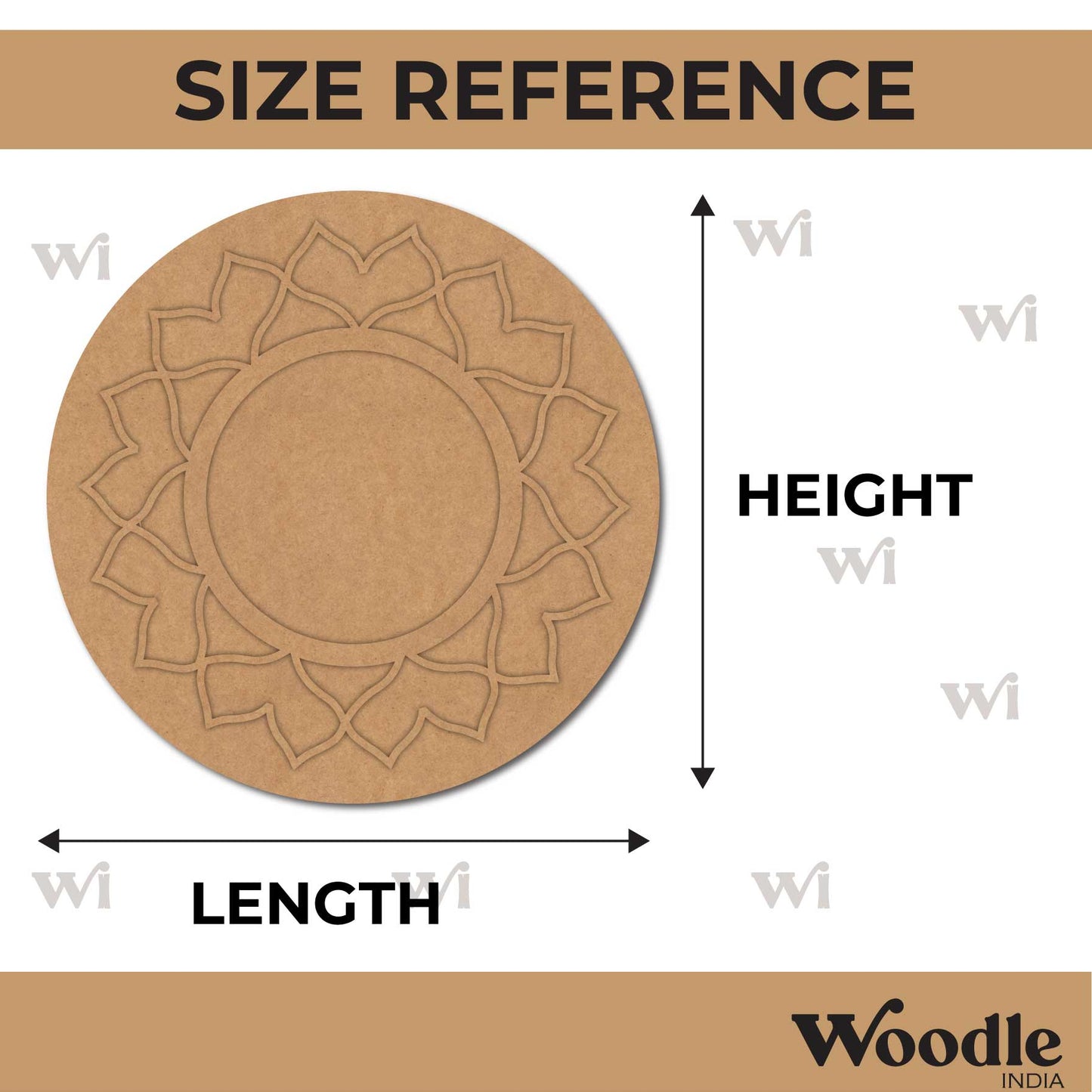 Mandala Round Base MDF Design 1