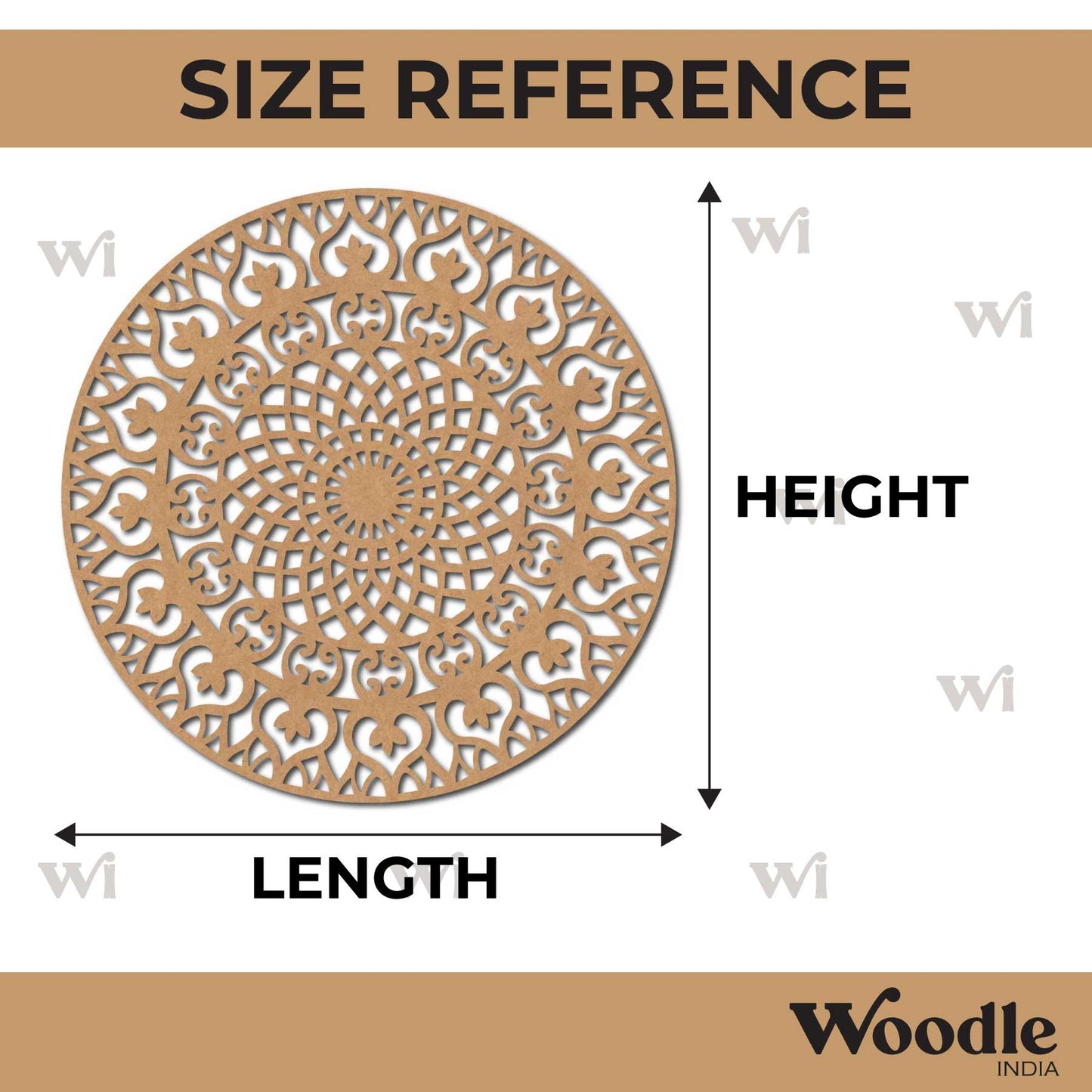 Mandala Round Cutout MDF Design 1