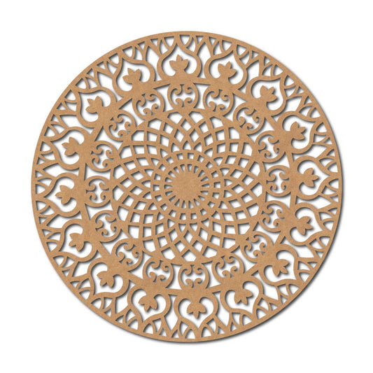 Mandala Round Cutout MDF Design 1