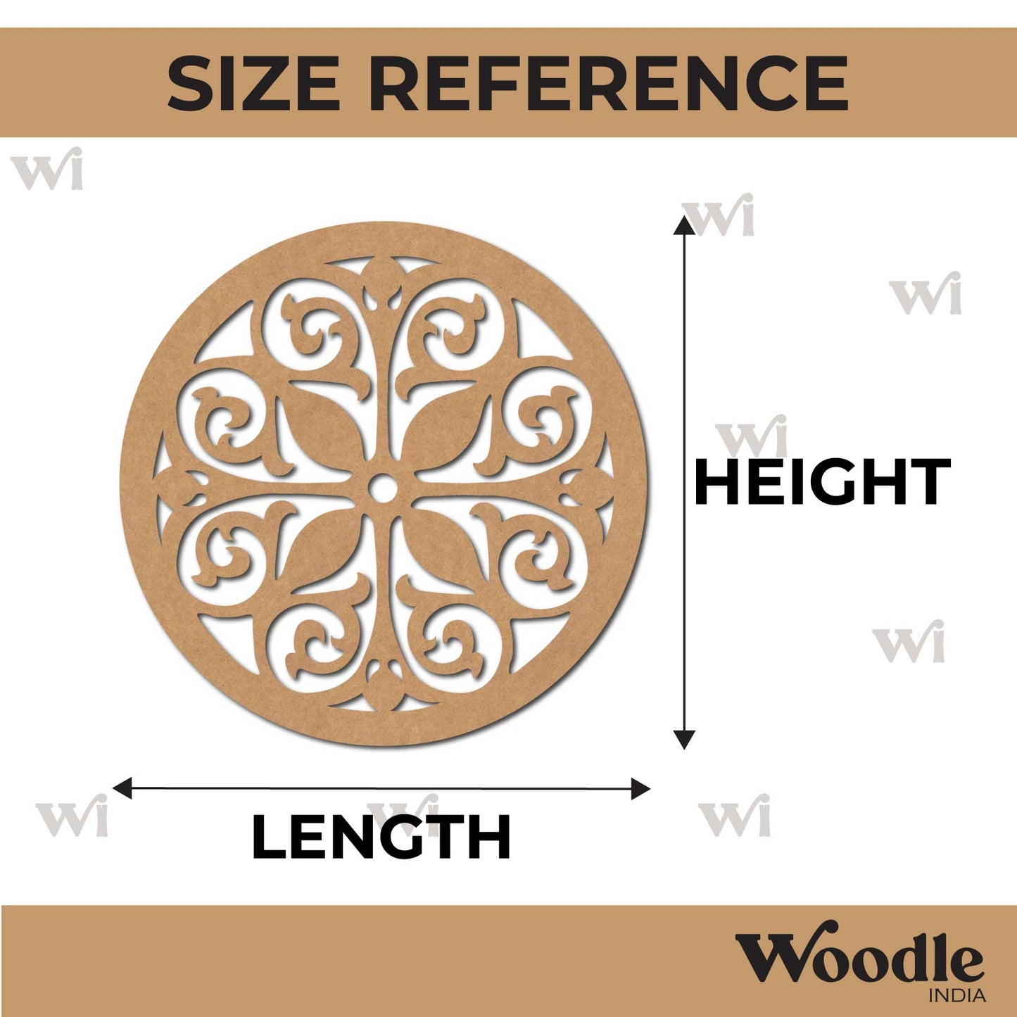 Mandala Round Cutout MDF Design 2