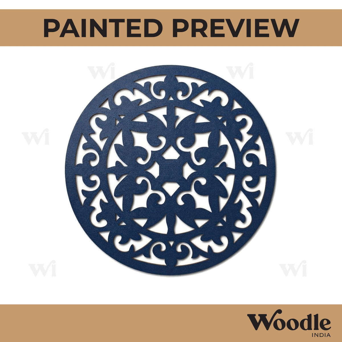 Mandala Round Cutout MDF Design 3