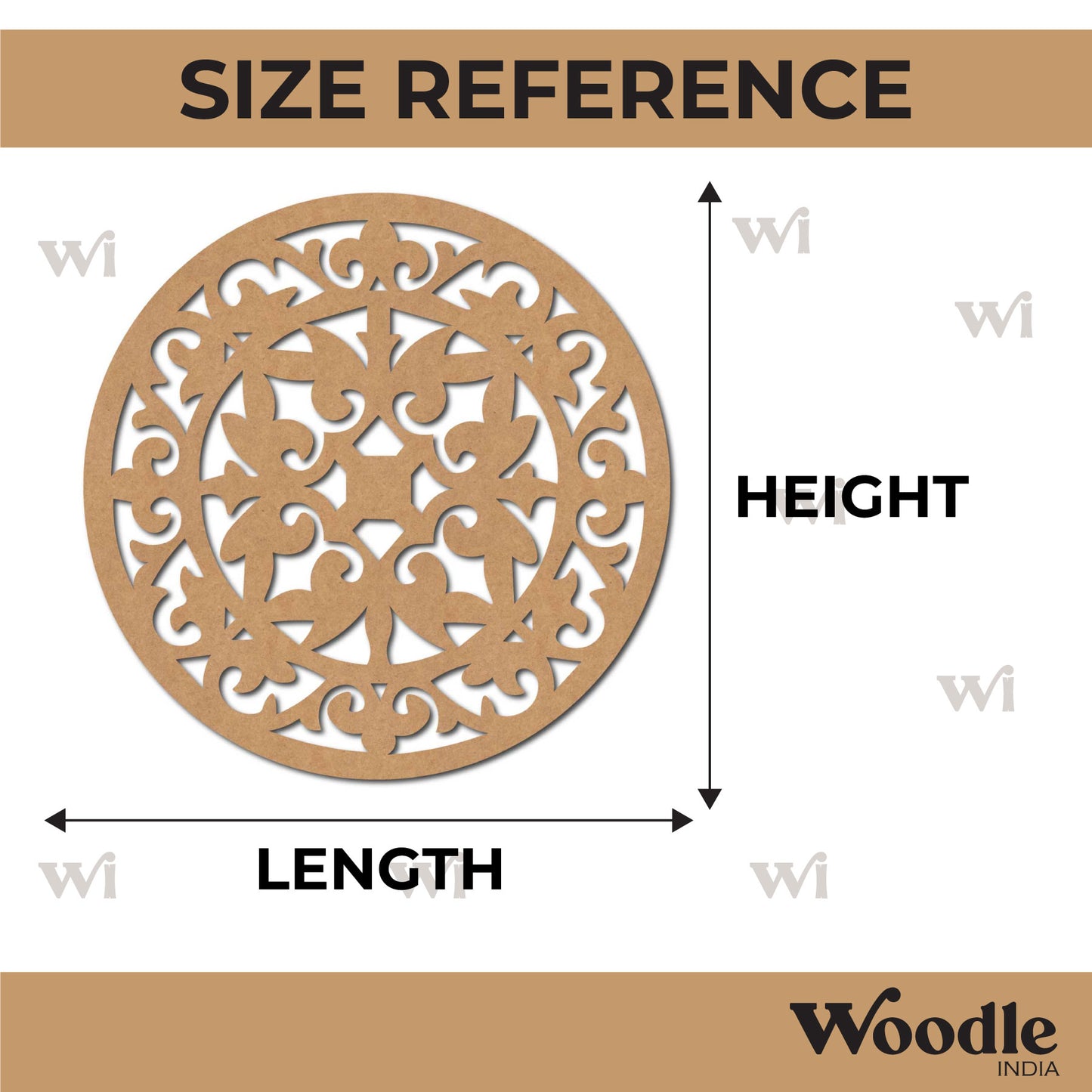 Mandala Round Cutout MDF Design 3