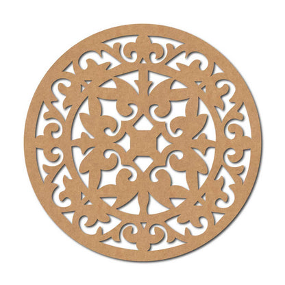 Mandala Round Cutout MDF Design 3