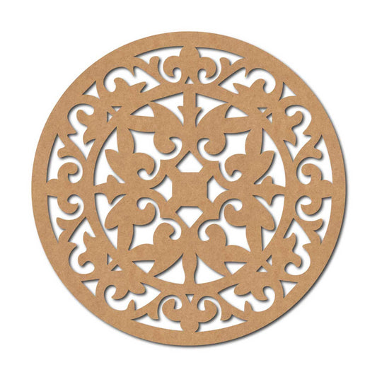 Mandala Round Cutout MDF Design 3