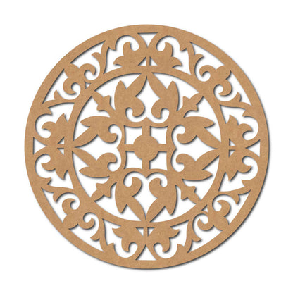 Mandala Round Cutout MDF Design 4