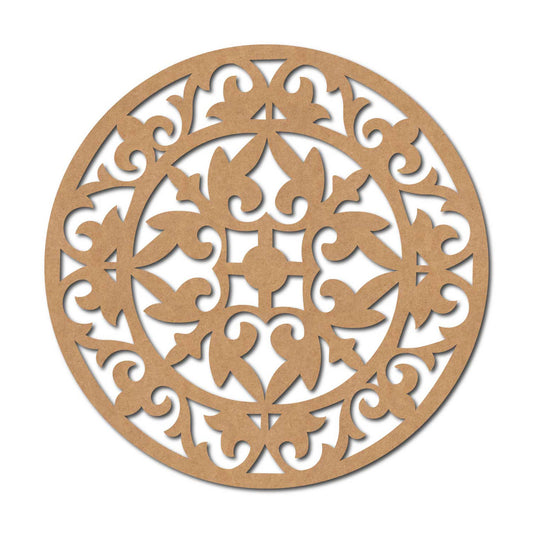 Mandala Round Cutout MDF Design 4