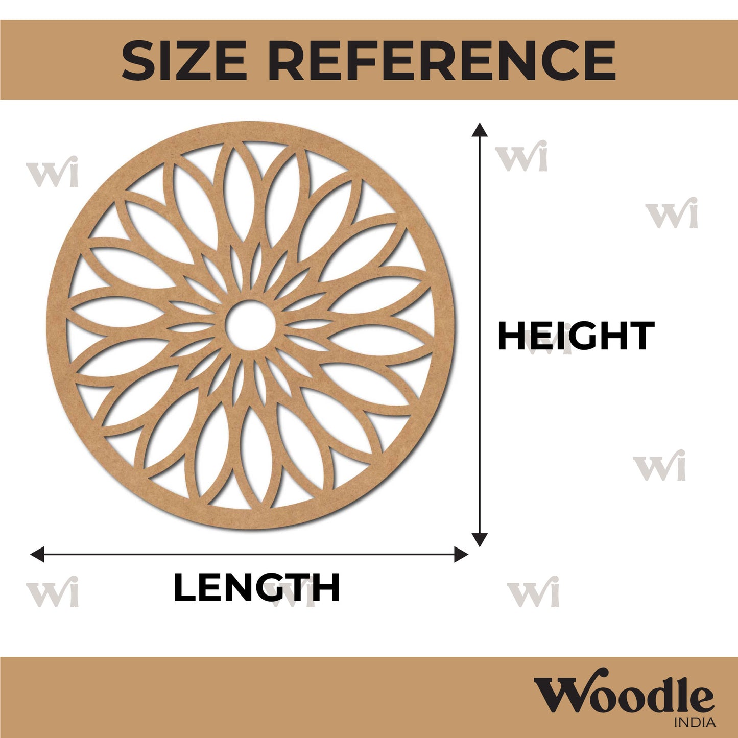 Mandala Round Cutout MDF Design 5