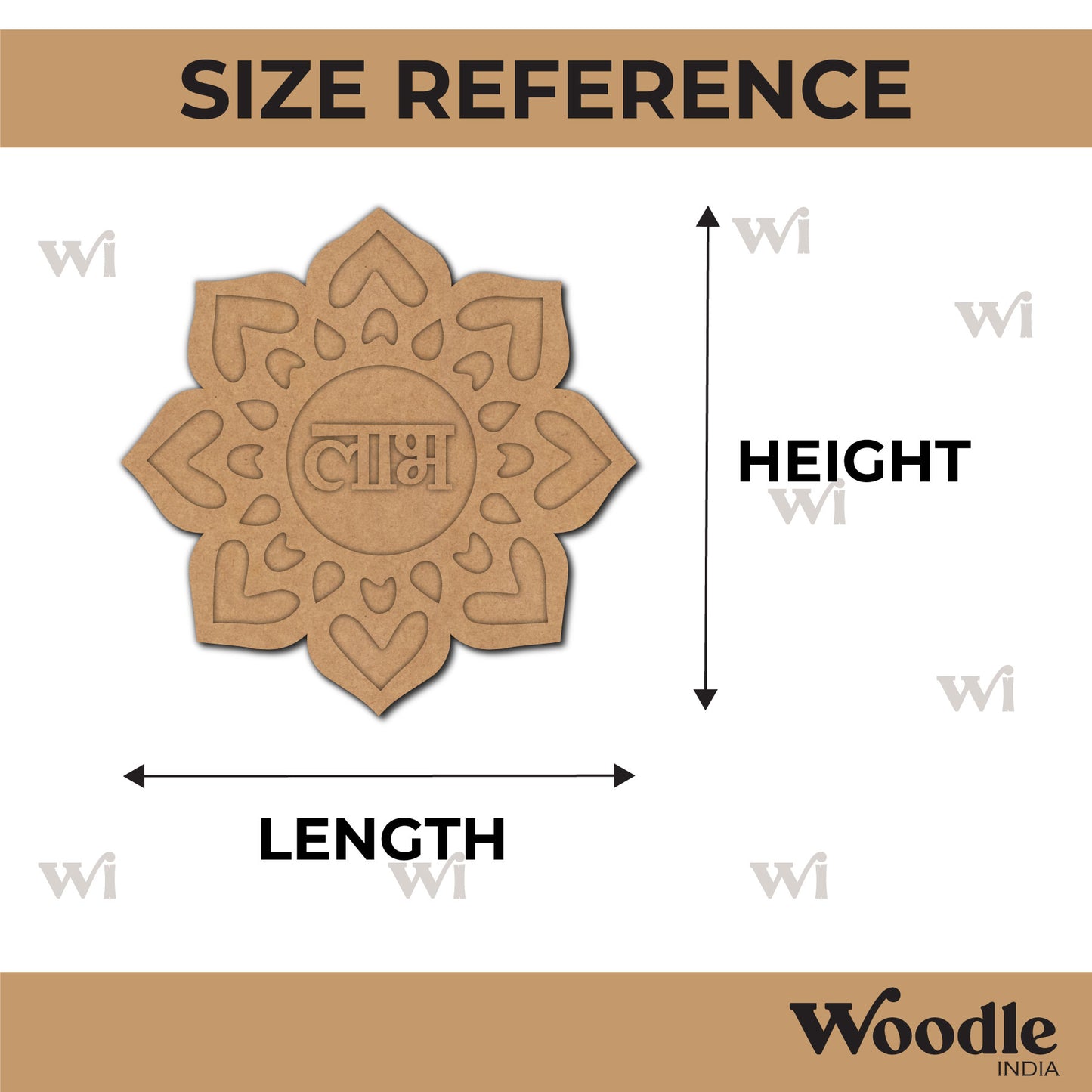 Mandala Shubh Labh Base MDF Design 3