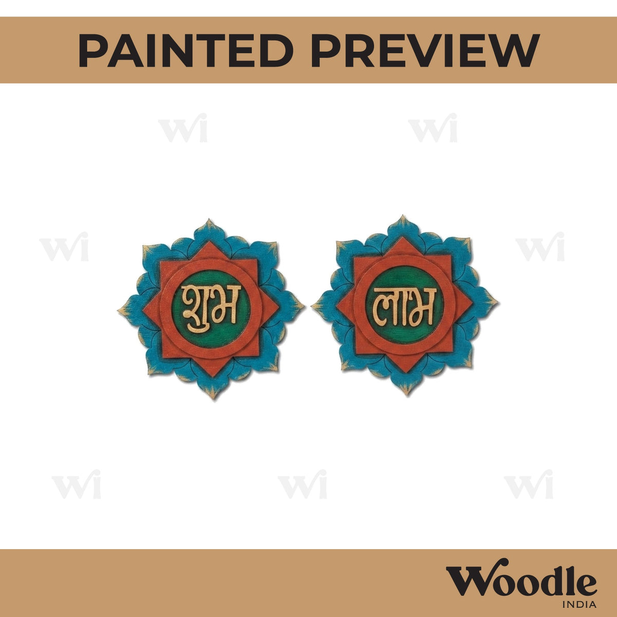 Mandala Shubh Labh Pre Marked Base MDF Design 1