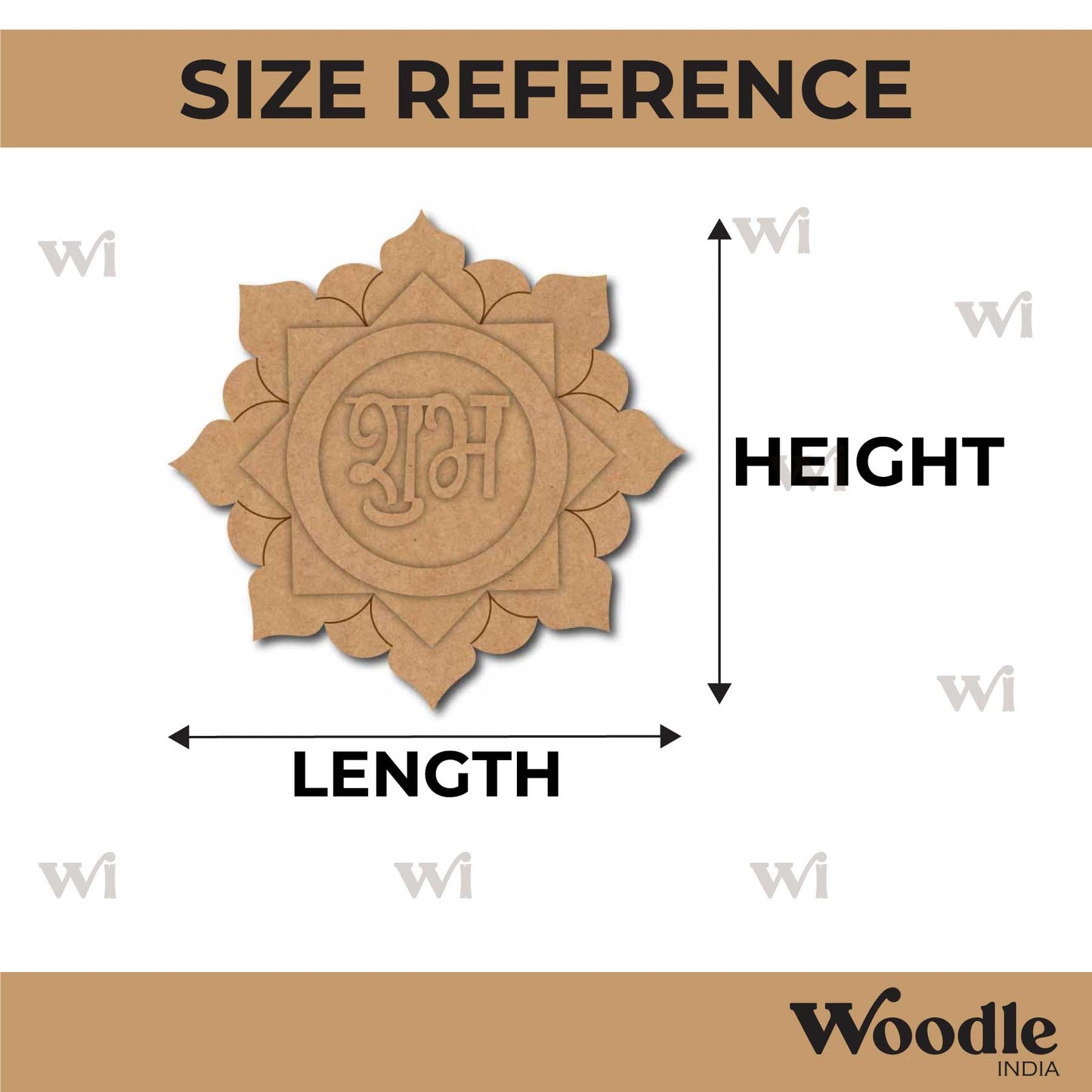 Mandala Shubh Labh Pre Marked Base MDF Design 1