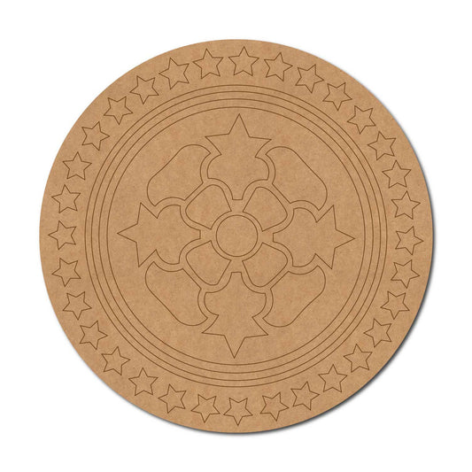 Mandala Stars Pre Marked Round MDF Design 1