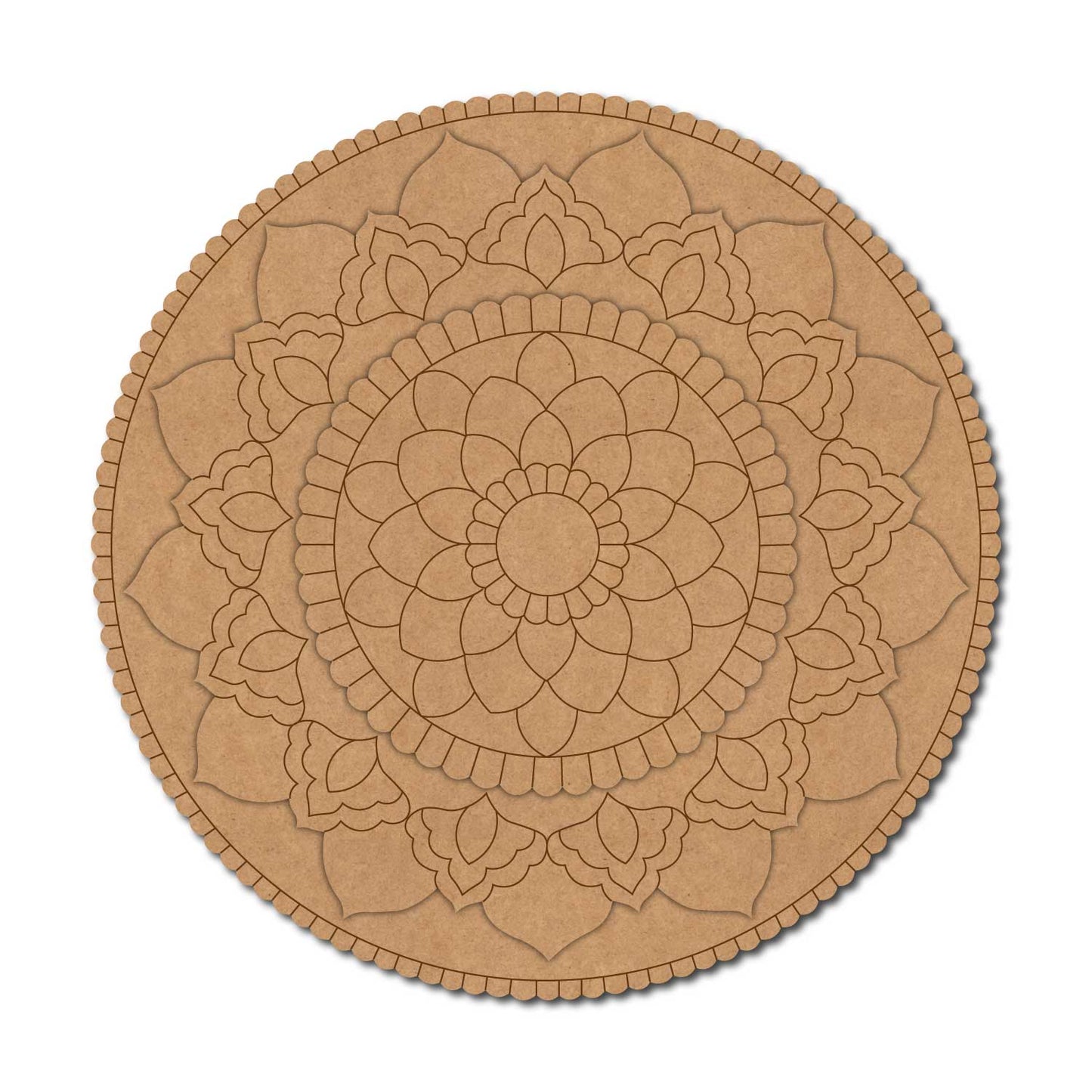Mandala Three Layered Pre Marked Base MDF Design 1