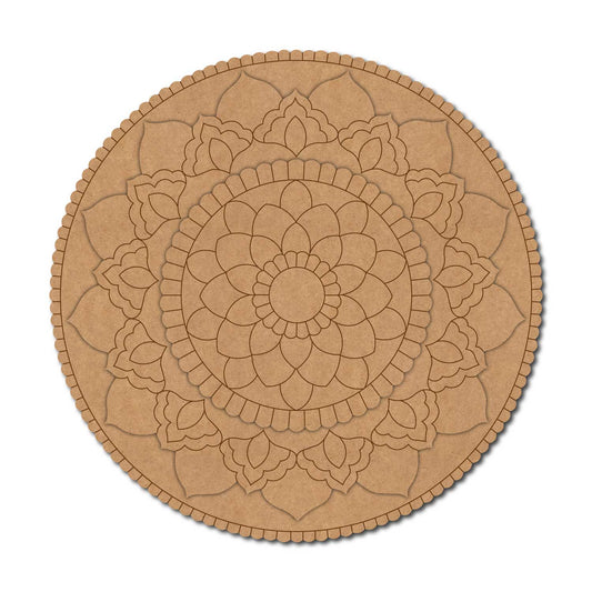 Mandala Three Layered Pre Marked Base MDF Design 1