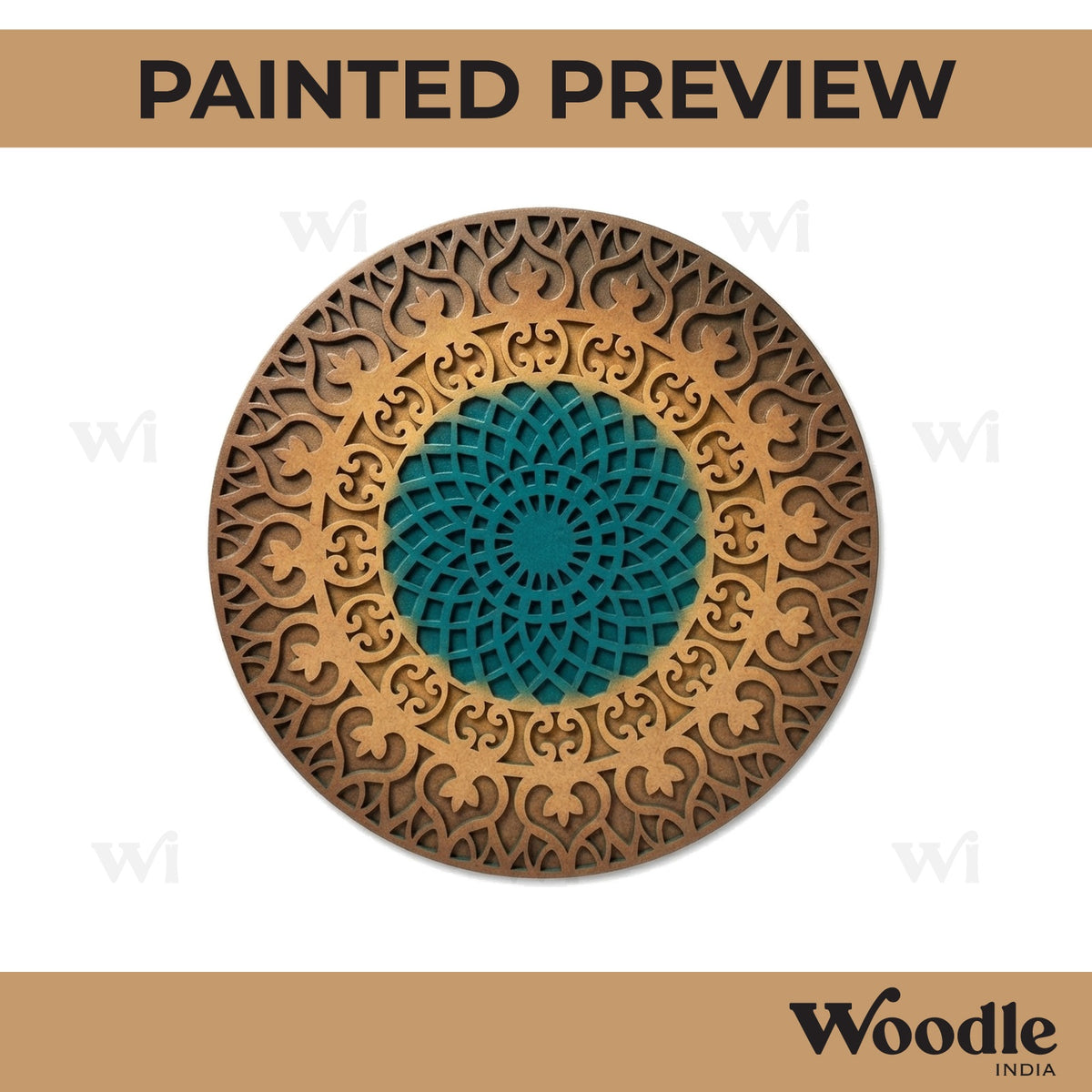 Mandala Two Layered Round Cutout MDF Design 1