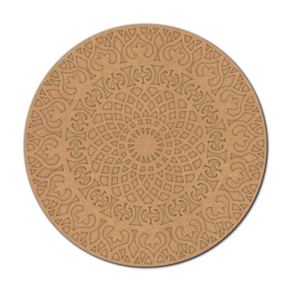 Mandala Two Layered Round Cutout MDF Design 1