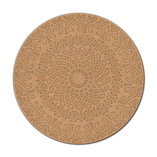 Mandala Two Layered Round Cutout MDF Design 1
