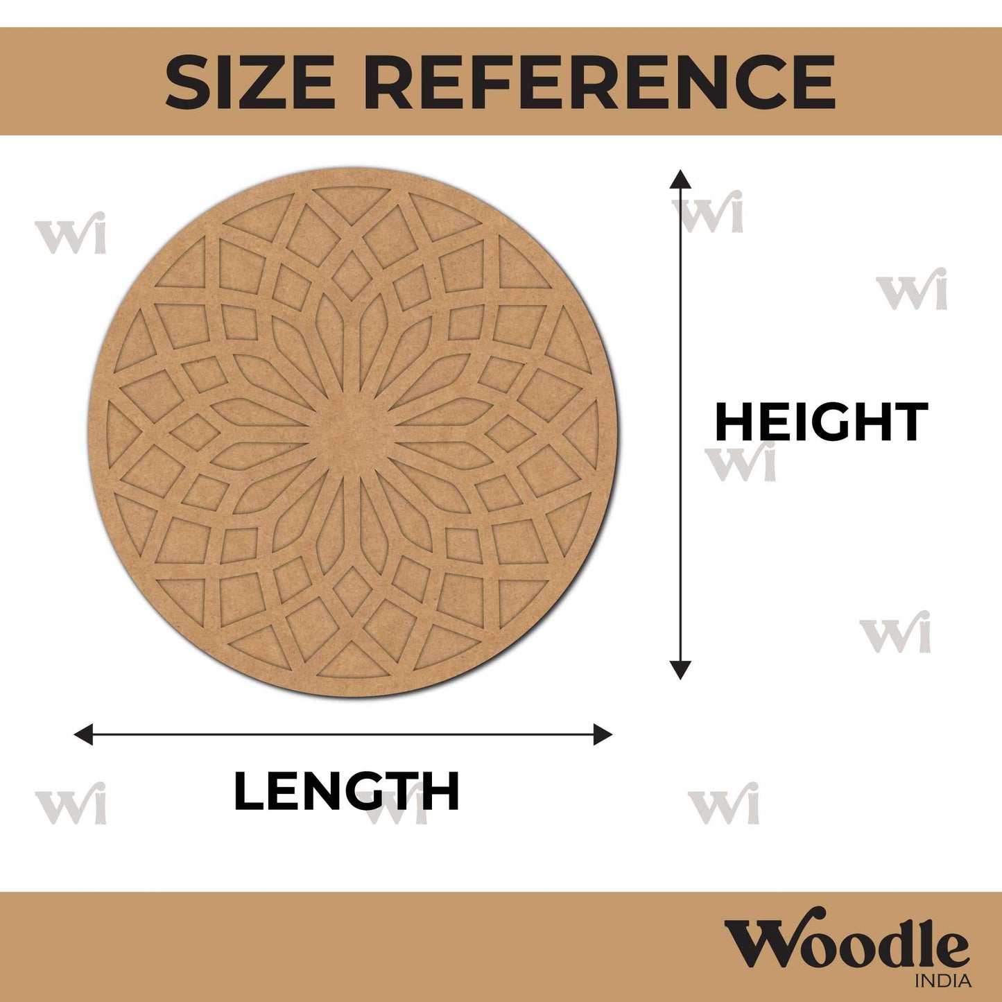 Mandala Two Layered Round Cutout MDF Design 2