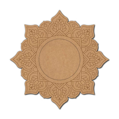 Mandala Wall Mirror Pre Marked Base MDF Design 1
