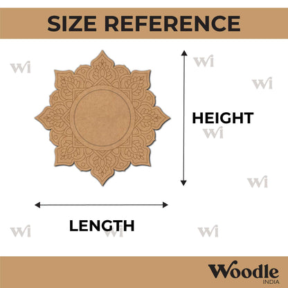 Mandala Wall Mirror Pre Marked Base MDF Design 1