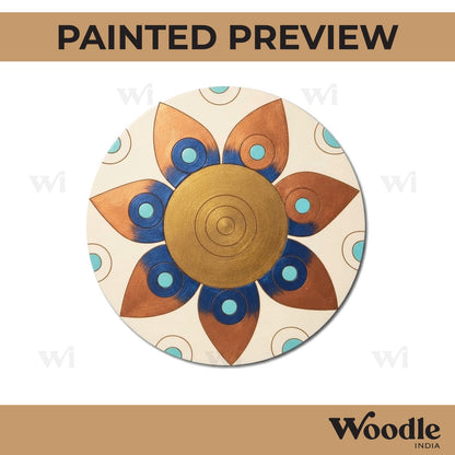 Mandala Pre Marked Round MDF Design 100