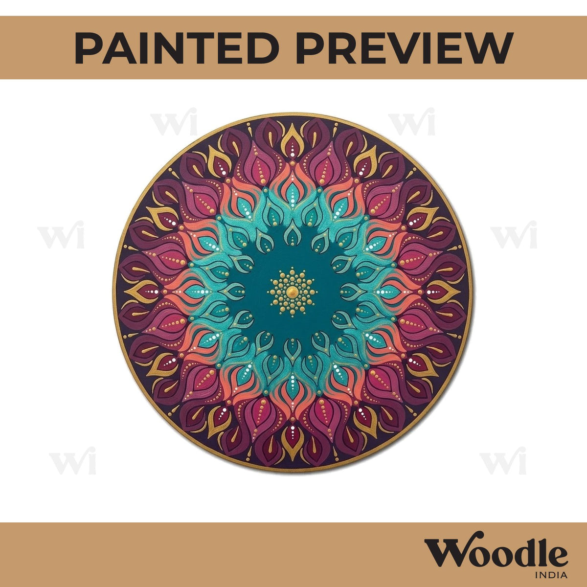 Mandala Pre Marked Round MDF Design 78