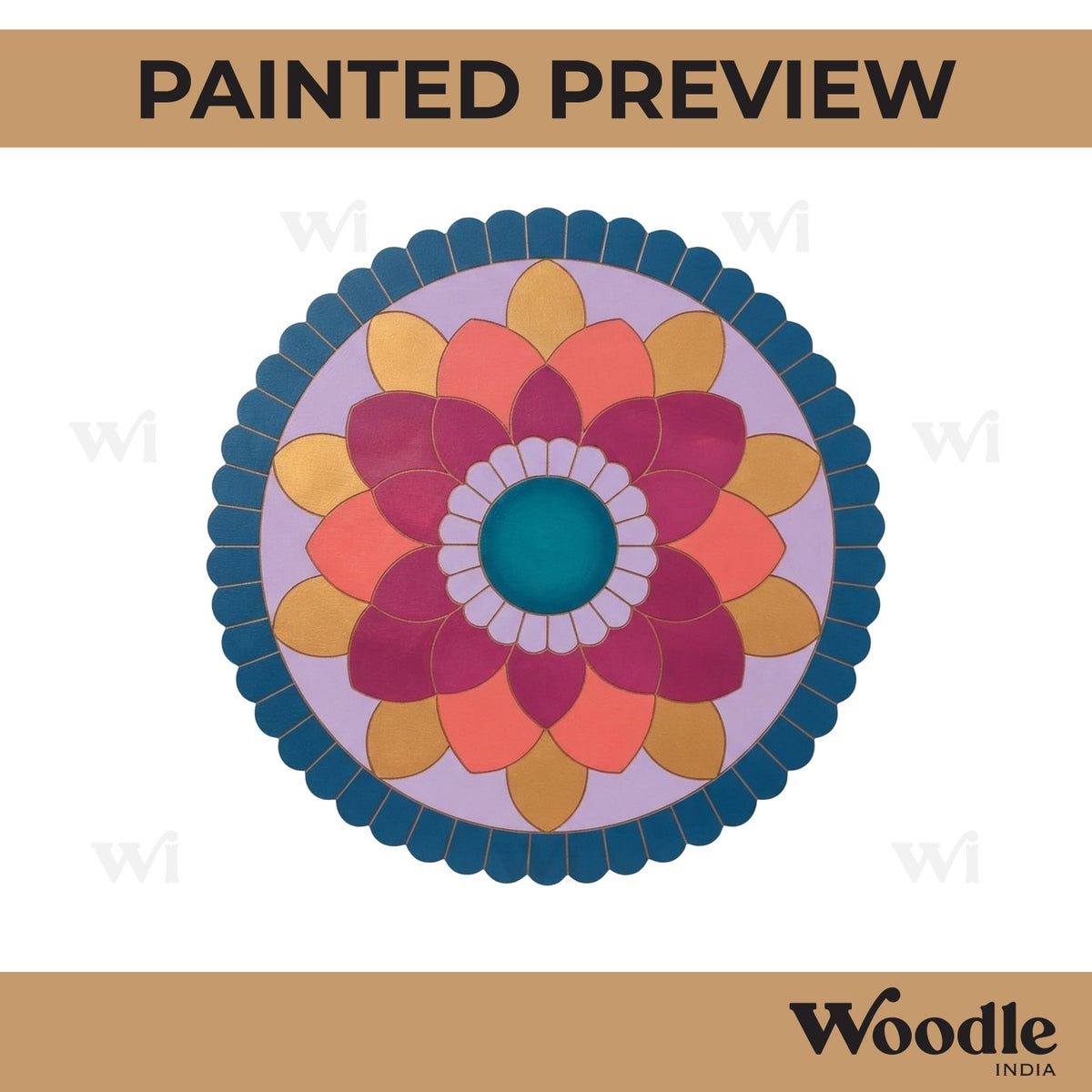 Mandala Pre Marked Round MDF Design 99