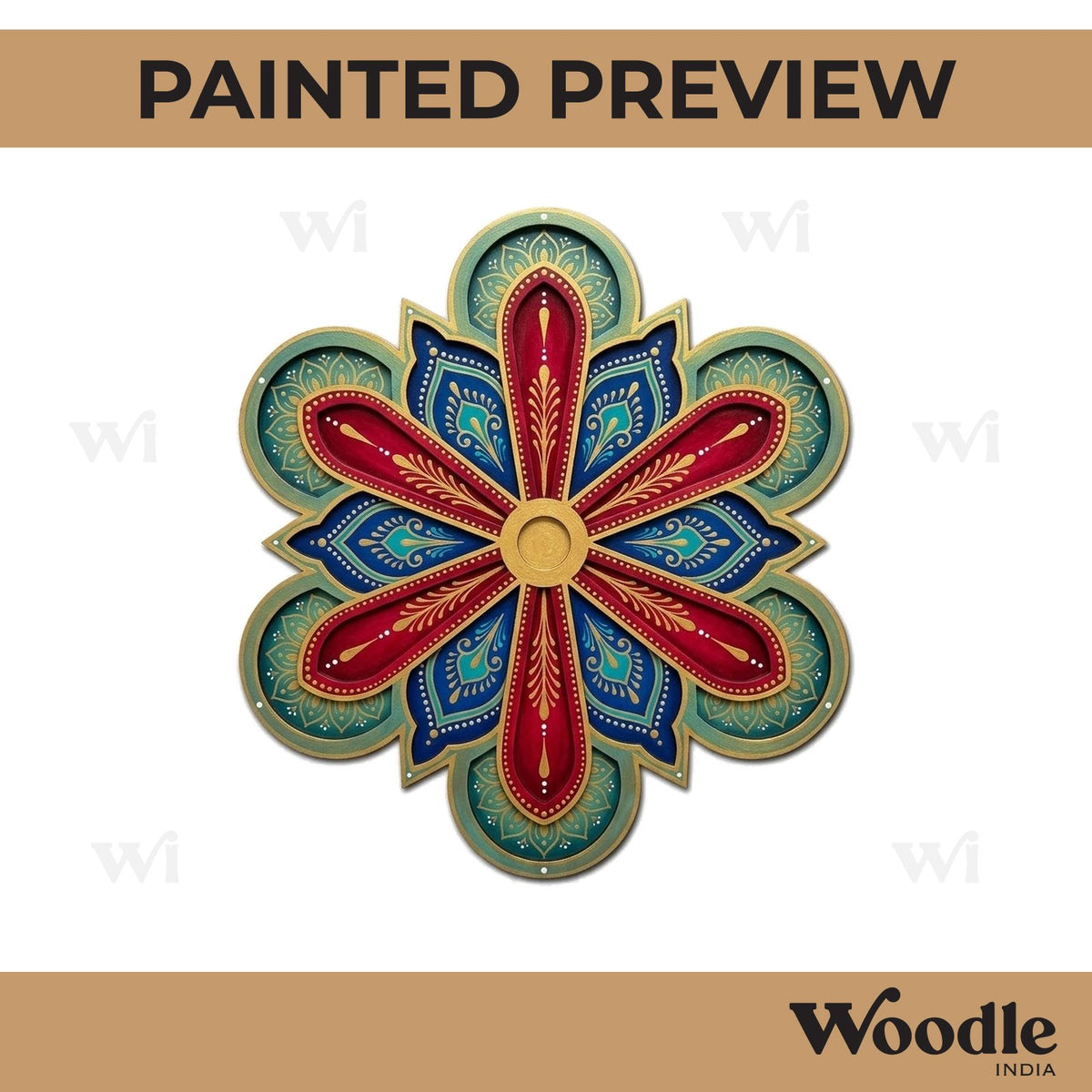 Mandala Reusable Rangoli Base MDF Design 2