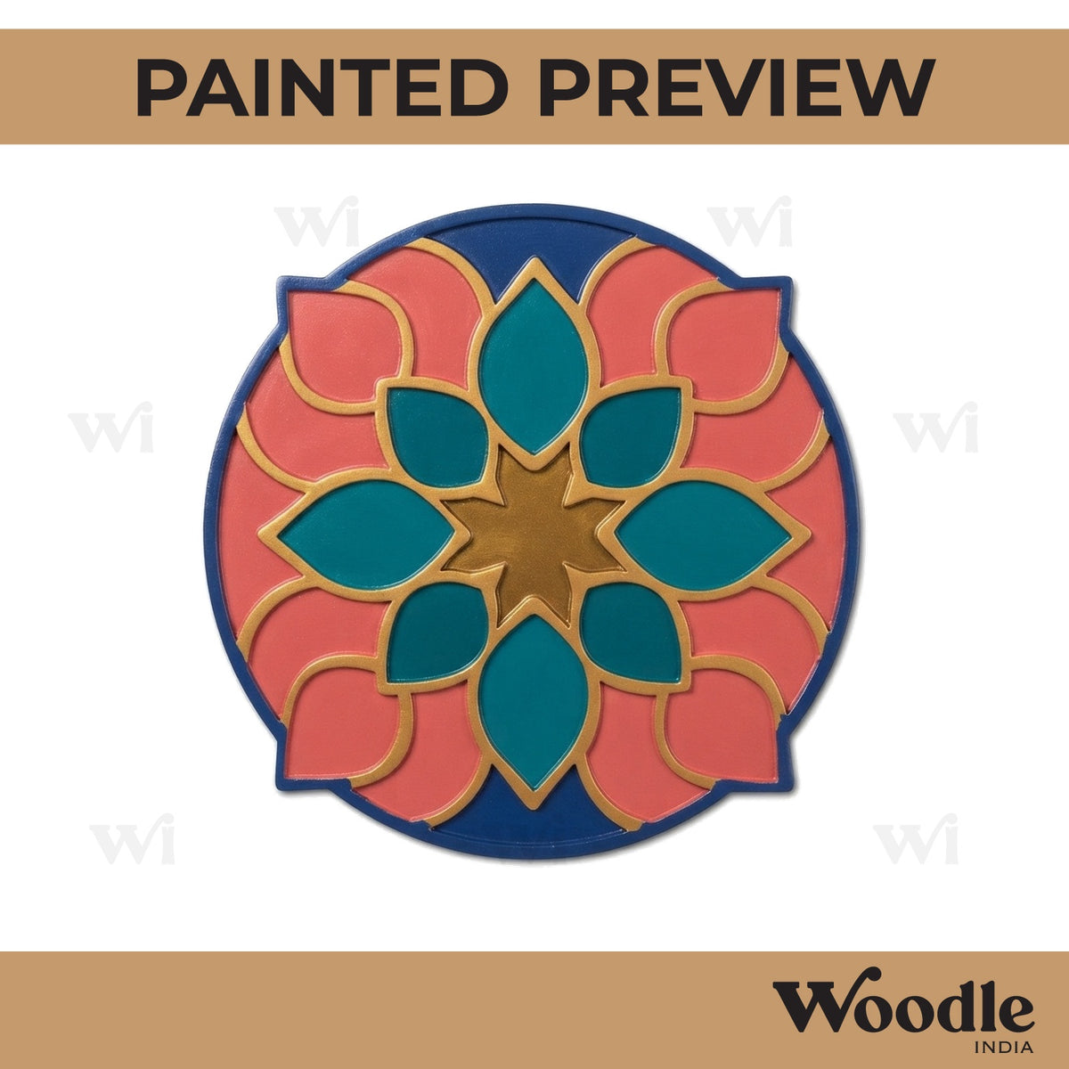 Mandala Reusable Rangoli Base MDF Design 26