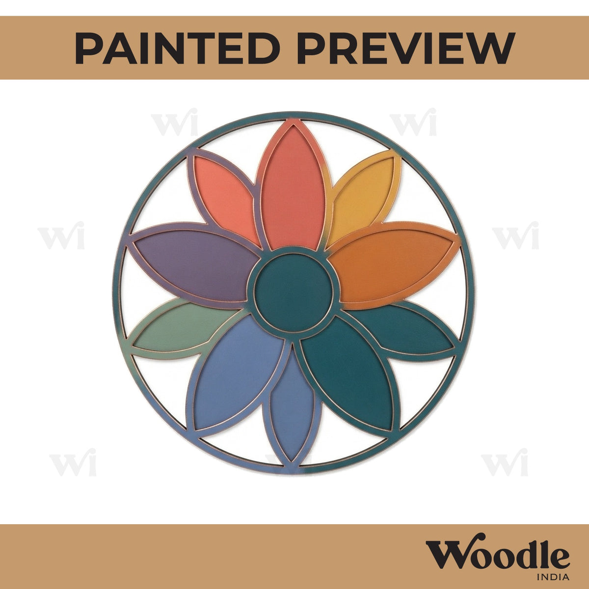 Mandala Reusable Rangoli Base MDF Design 27