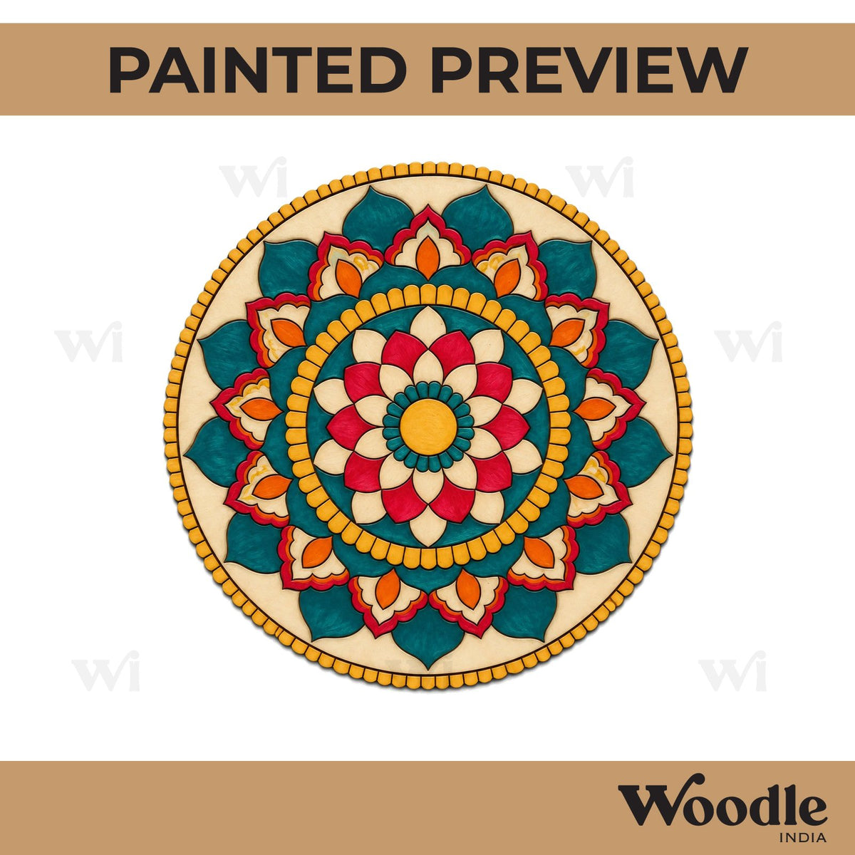 Mandala Three Layered Pre Marked Base MDF Design 1