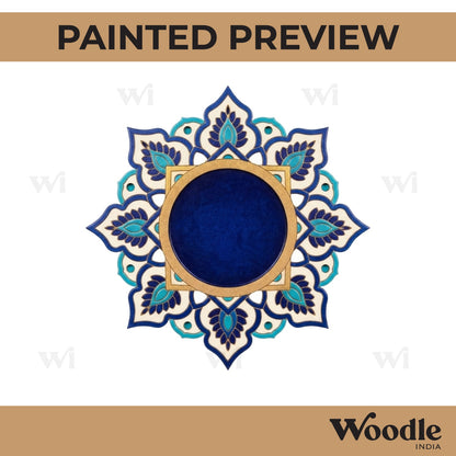 Mandala Wall Mirror Pre Marked Base MDF Design 1