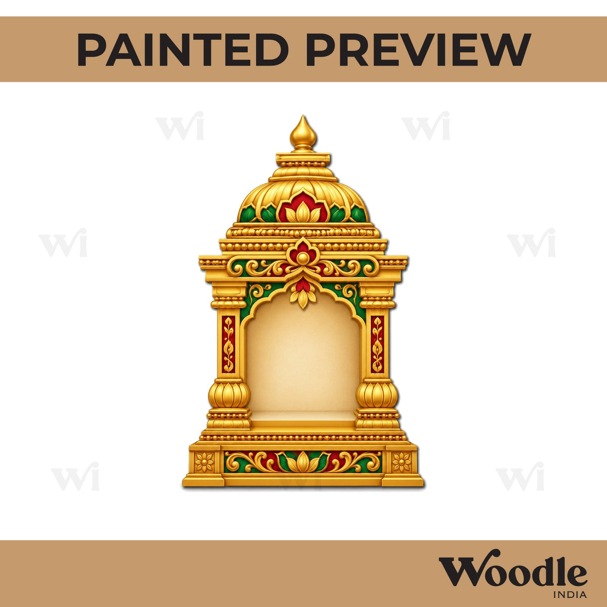 Mandir Pre Marked MDF Design 1