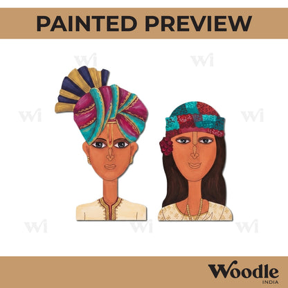 Manipur Couple Set Pre Marked MDF Design 1
