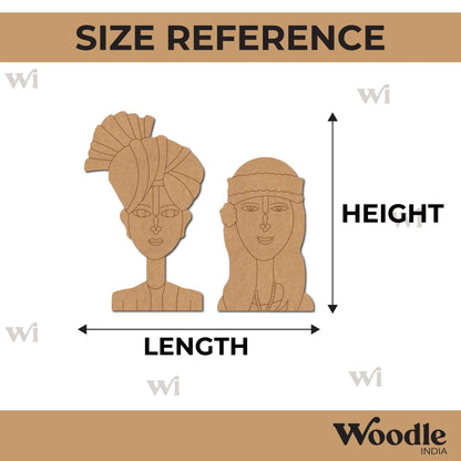 Manipur Couple Set Pre Marked MDF Design 1