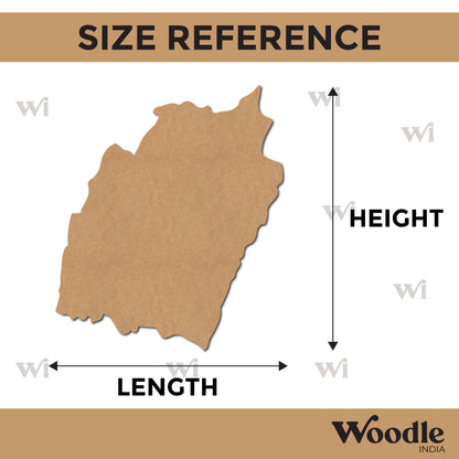 Manipur Map Cutout MDF Design 1