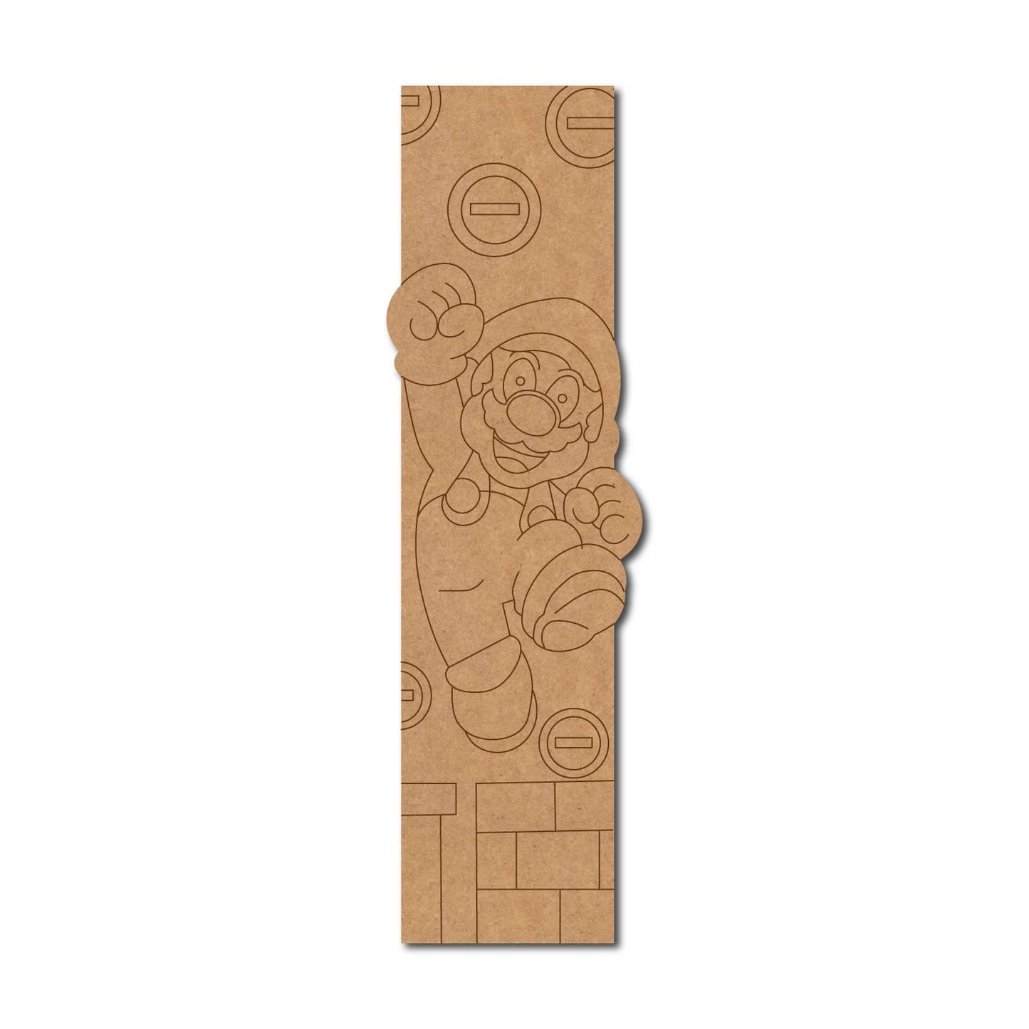 Mario Bookmark Pre Marked MDF Design 1