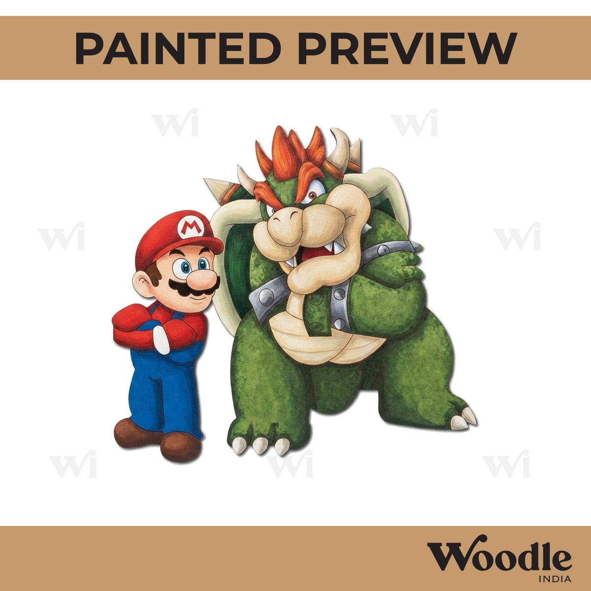 Mario & Bowser Pre Marked MDF Design 1