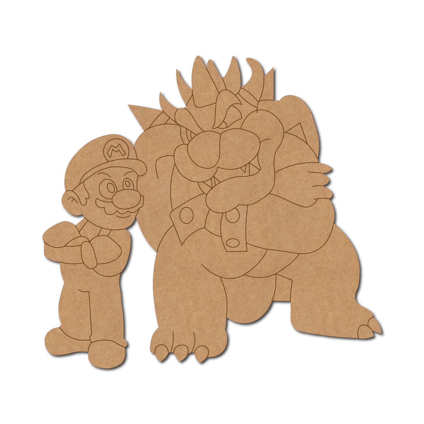 Mario & Bowser Pre Marked MDF Design 1