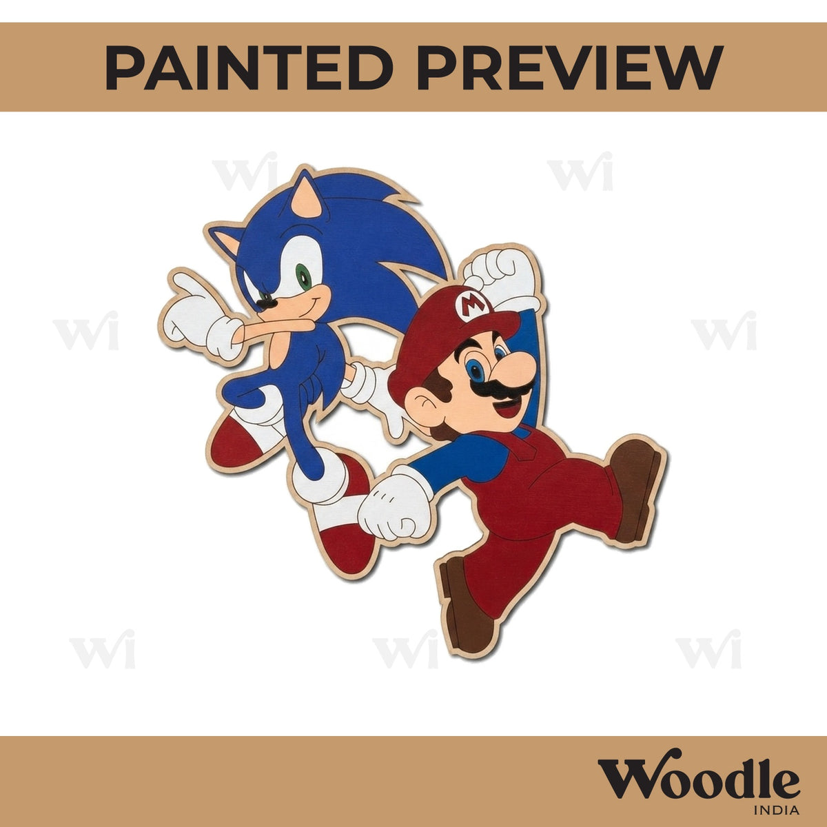 Mario & Sonic Pre Marked MDF Design 1