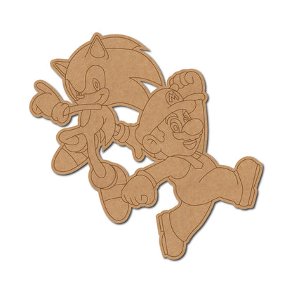 Mario & Sonic Pre Marked MDF Design 1